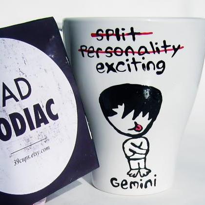 Ceramic Coffee Mug Gemini Uniqe Birthday Gift